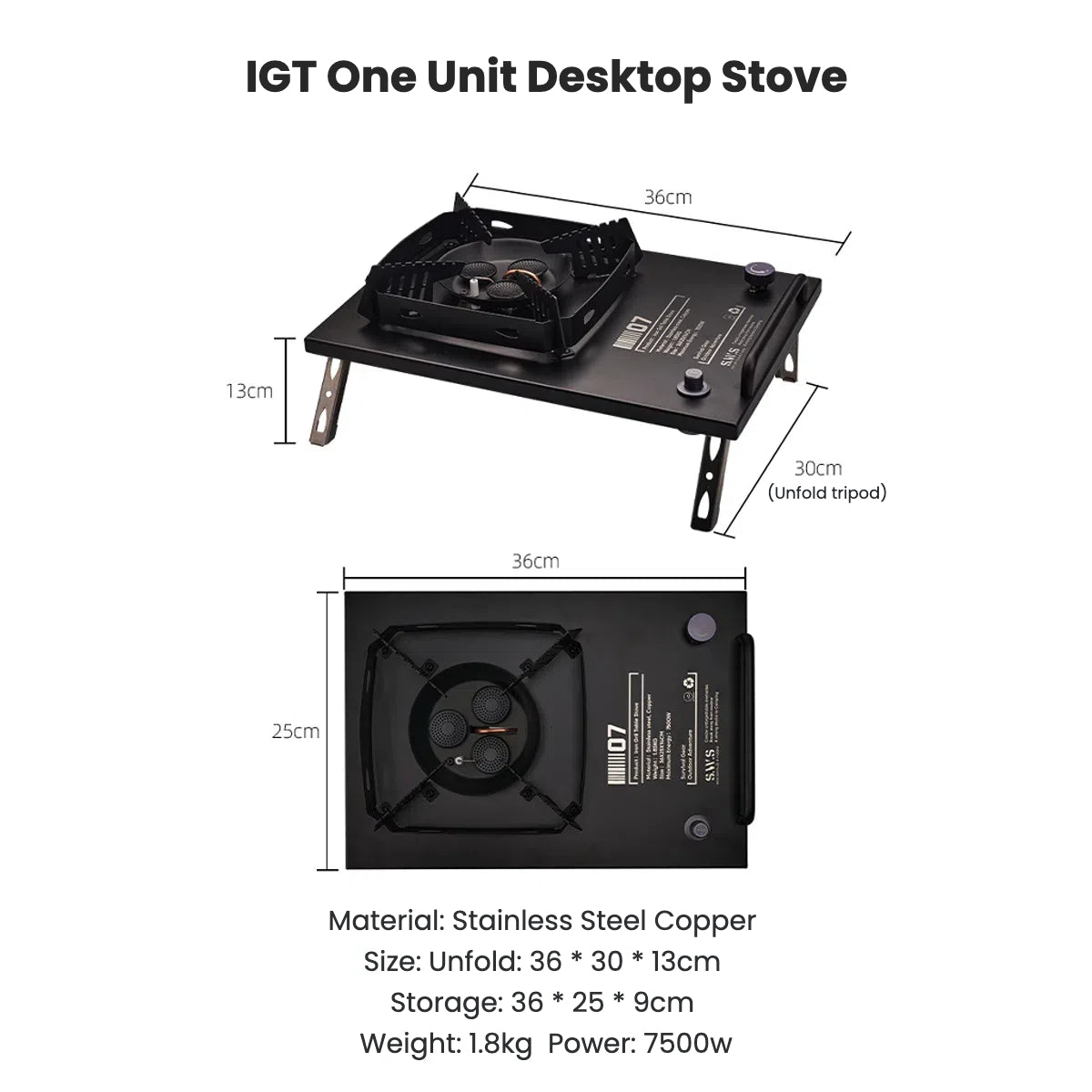 UrbanRidge IGT folding camping combination table