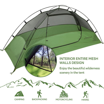 UrbanRidge 1/2 Person Ultralight Backpacking Tent